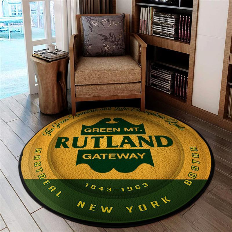 Rutland Railway Living Room Round Mat Circle Rug 05114