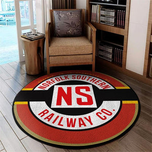 Norfolk Living Room Round Mat Circle Rug Norfork Southern Railway 04784