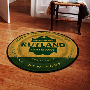 Rutland Railway Living Room Round Mat Circle Rug 05114