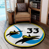 Usaf 33 Cadet Squadron Living Room Round Mat Circle Rug 05246