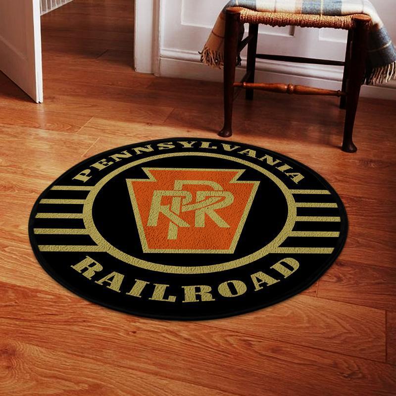 Pennsylvania Living Room Round Mat Circle Rug Prr Pennsylvania Railroad 04426