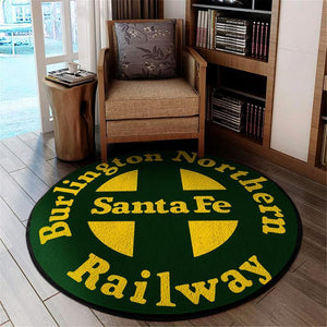 Santafe Living Room Round Mat Circle Rug Burlington Northern Santa Fe Railway 04285