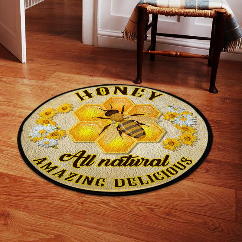 Honey Bee Living Room Round Mat Circle Rug 05478