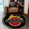 British Railways Reproduction Railroad Living Room Round Mat Circle Rug 05132