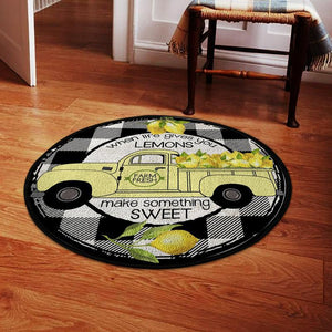 When Life Gives You Lemons Make Something Sweet Living Room Round Mat Circle Rug 05761