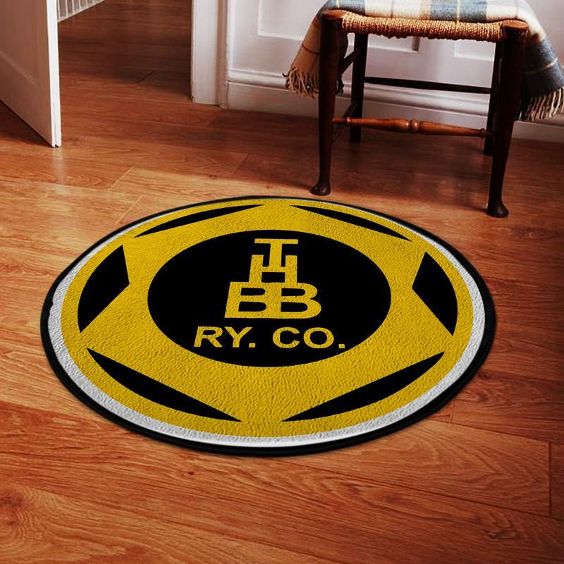 Hbtrr Living Room Round Mat Circle Rug Houston Belt And Terminal (Hb&T) Railway Railroad 05038