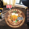 Personalized Pub Good Food Good Friends Good Drinks Living Room Round Mat Circle Rug 06579