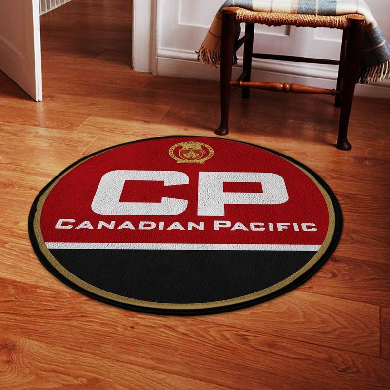 Cprr Living Room Round Mat Circle Rug Canadian Pacific Railway 04714