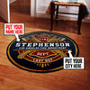 Personalized Firefighter Brotherhood Living Room Round Mat Circle Rug 05880