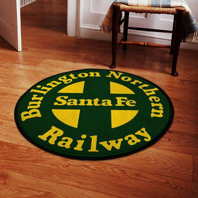 Santafe Living Room Round Mat Circle Rug Burlington Northern Santa Fe Railway 04285