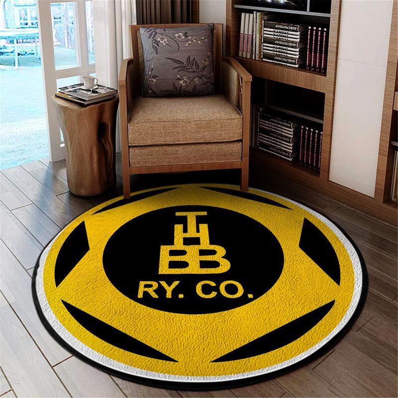 Hbtrr Living Room Round Mat Circle Rug Houston Belt And Terminal (Hb&T) Railway Railroad 05038