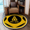 Hbtrr Living Room Round Mat Circle Rug Houston Belt And Terminal (Hb&T) Railway Railroad 05038