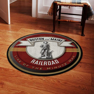 Bnmrr Living Room Round Mat Circle Rug Boston And Maine Railroad 04624