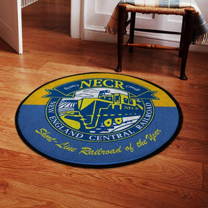 Necrr Living Room Round Mat Circle Rug New England Central Railroad 04759