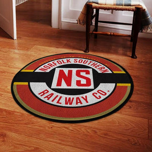 Norfolk Living Room Round Mat Circle Rug Norfork Southern Railway 04784