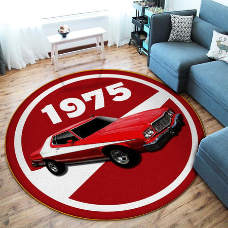 Starsky And Hutch Ford Gran Torino Living Room Round Mat Circle Rug 07140