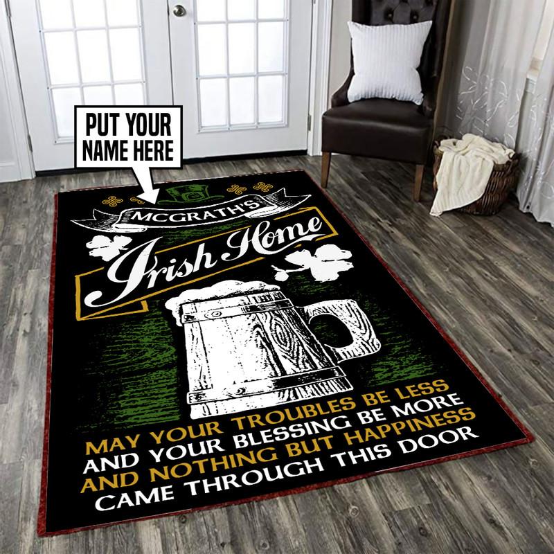 Personalized Irish Pub Living Room Round Mat Circle Rug 06140