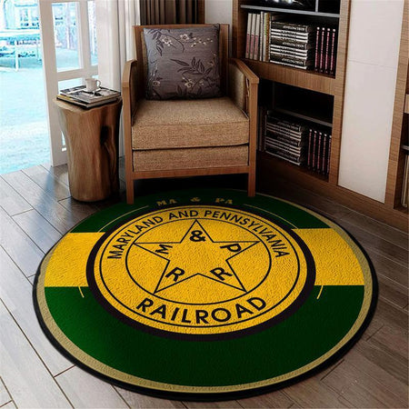 Mapa Living Room Round Mat Circle Rug Ma&Pa Maryland & Pennsylvania Railroad 04735