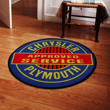 Chrysler Plymouth Approved Car Service Living Room Round Mat Circle Rug 05217