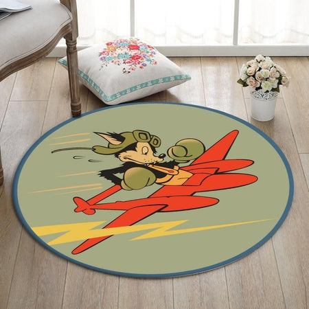 Aircraft Living Room Round Mat Circle Rug 428th Fighter Squadron 03069