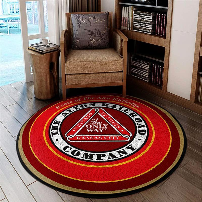 Alton Living Room Round Mat Circle Rug Alton Railroad 04757