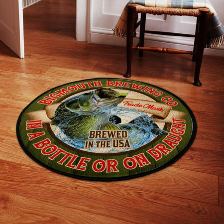 Bigmouth Fishing Living Room Round Mat Circle Rug 06156