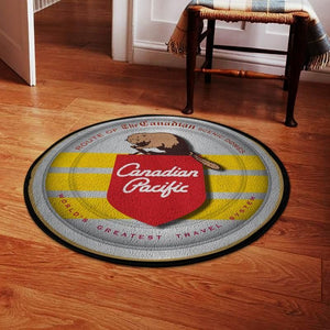 Cpr Living Room Round Mat Circle Rug Canadian Pacific Railroad 04394