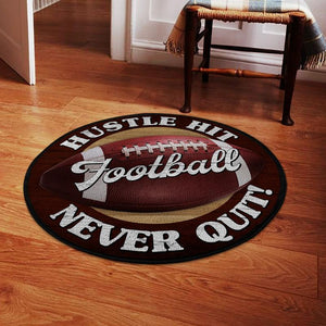 Hustle Hit Never Quit Living Room Round Mat Circle Rug 05898