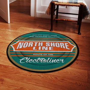 Cnsm Living Room Round Mat Circle Rug Cnsm Chicago North Shore & Milwaukee Railroad 04598