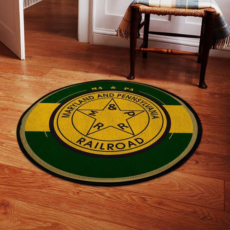 Mapa Living Room Round Mat Circle Rug Ma&Pa Maryland & Pennsylvania Railroad 04735