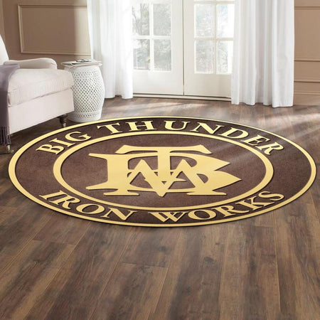 Big Thunder Mountain Iron Works Living Room Round Mat Circle Rug 06686