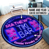 Personalized Tiki Bar Living Room Round Mat Circle Rug 07217