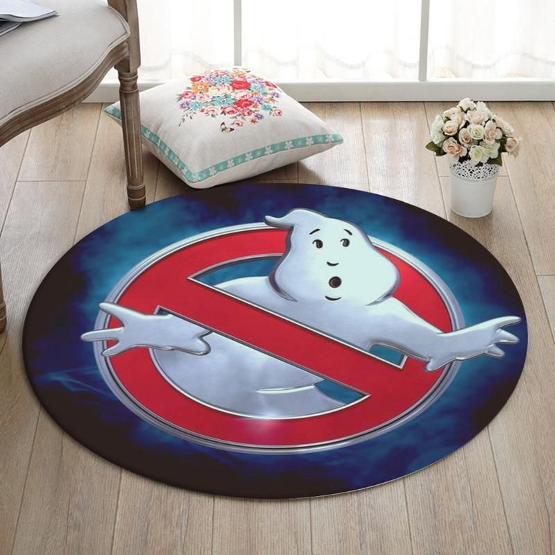 Ghostbuster Living Room Round Mat Circle Rug Ghostbuster Ecto Car 02124