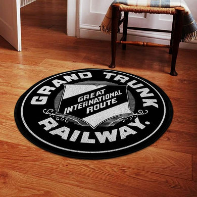 Chicago Living Room Round Mat Circle Rug Grand Trunk Western Railroad 05049