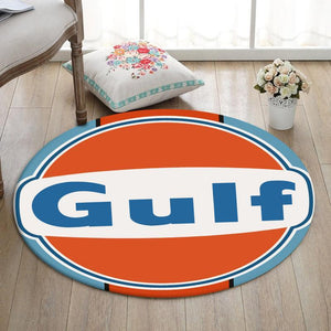 Lemans Living Room Round Mat Circle Rug Gulf Racing Lemans Steve Mcqueen 01998