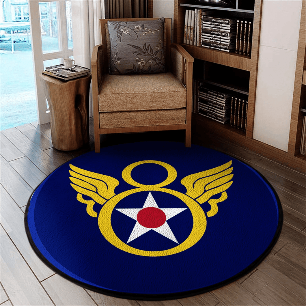 8th Air Force Living Room Round Mat Circle Rug 05165