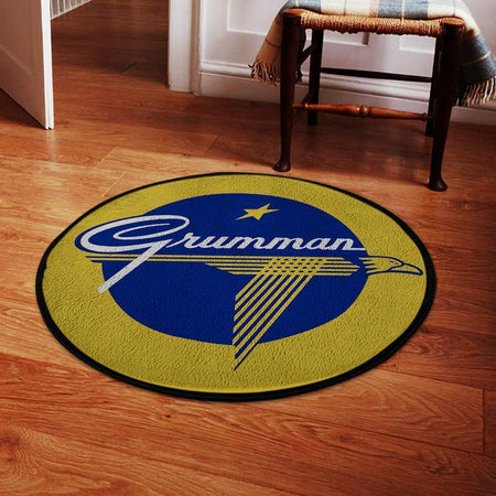 Grumman Logo Living Room Round Mat Circle Rug 05178