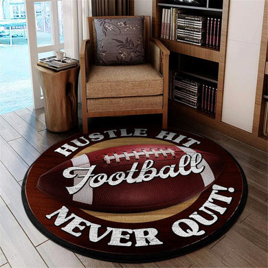 Hustle Hit Never Quit Living Room Round Mat Circle Rug 05898