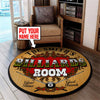 Personalized Pool Hall Living Room Round Mat Circle Rug 06129