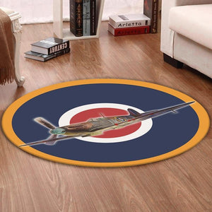 Supermarine Living Room Round Mat Circle Rug Supermarine Spitfire 02705