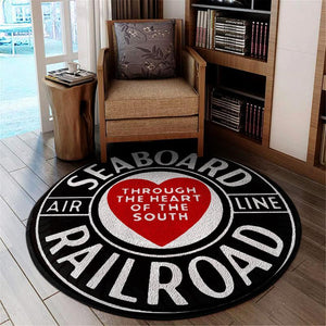 Sal Living Room Round Mat Circle Rug Sal Seaboard Air Line Railroad 04427