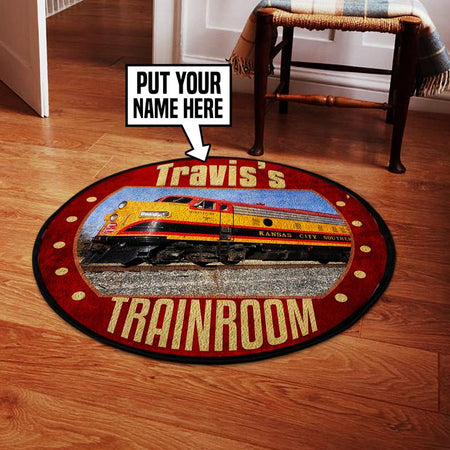 Personalized Kcs Kansas City Southern Railroad Living Room Round Mat Circle Rug 05315