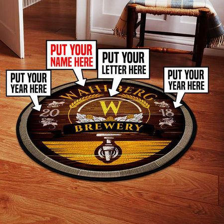 Personalized Brewery Living Room Round Mat Circle Rug 05810