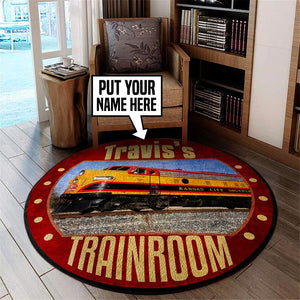 Personalized Kcs Kansas City Southern Railroad Living Room Round Mat Circle Rug 05315