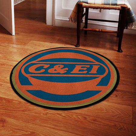 Ceir Living Room Round Mat Circle Rug Chicago & Eastern Illinois Railroad 04697