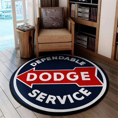 Dodge Dependable Service Living Room Round Mat Circle Rug 05241