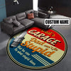 Personalized Garage Living Room Round Mat Circle Rug 07007