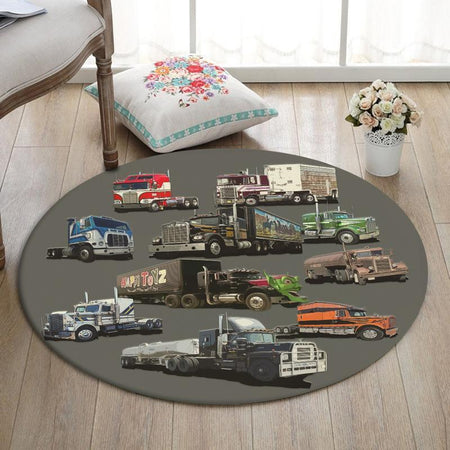 Convoy Living Room Round Mat Circle Rug Convoy Bj And The Bear Movin On Smokey And The Bandit Duel Big Trouble In Little China Over The Top White Line Fever 02086