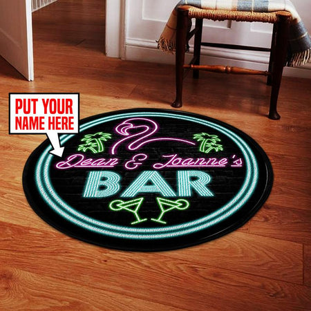Personalized Bar Living Room Round Mat Circle Rug 06510