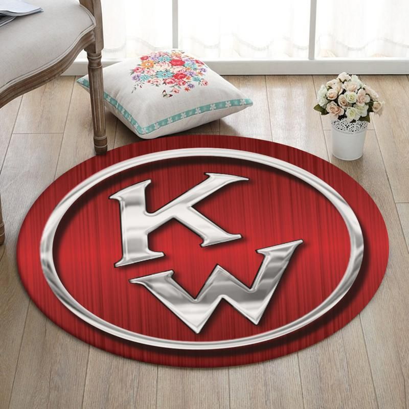 Kenworth Living Room Round Mat Circle Rug Kenworth Truck 01971